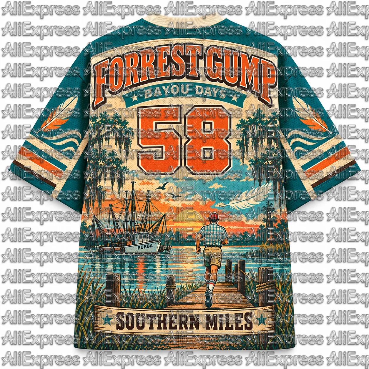 2026 Popular 80s Themed Sports Fashion Short Sleeved V-neck Mesh Streetwear Retro Band Movie Game Fan Gift T-shirt