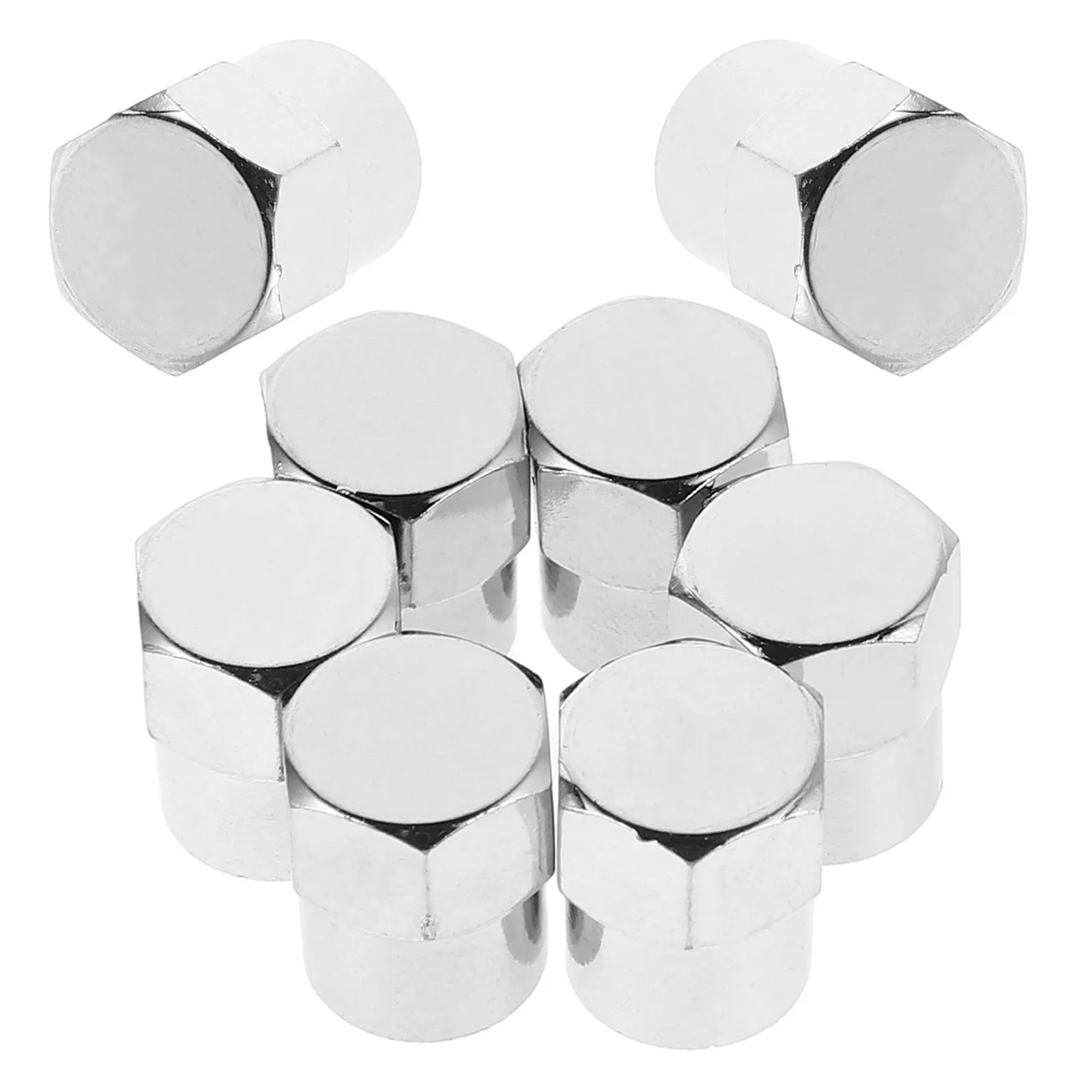 8Pcs Electroplated Valve Stem Caps Sealing Ring Leak-Proof Tire Air Caps Universal Car Truck Motorcycle Bicycle Valve Covers