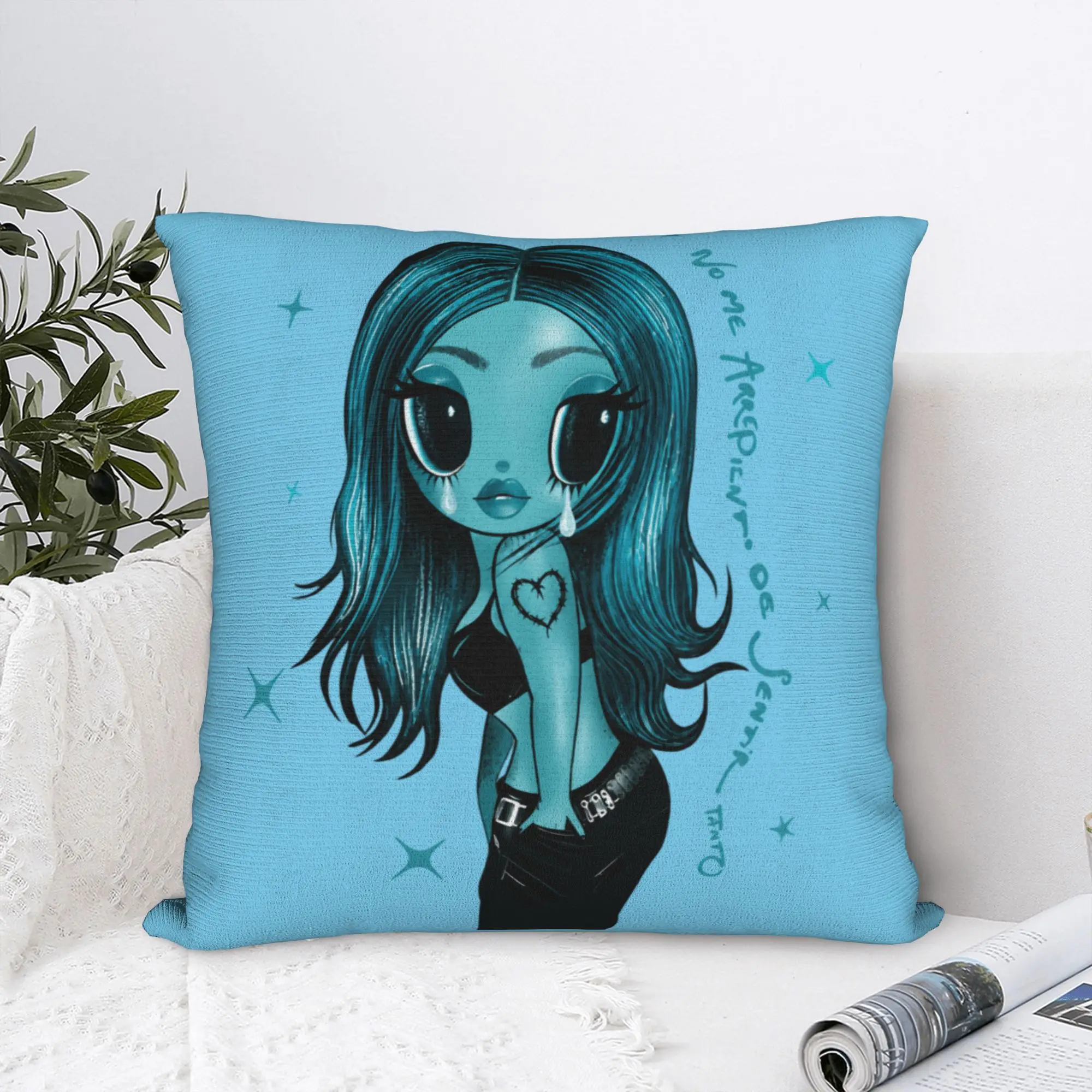 no me arrepiento de sentir tanto Square Pillow Case Karol G Cushion Cover Creative Zipper Decor Pillowcase for Home 40*40cm