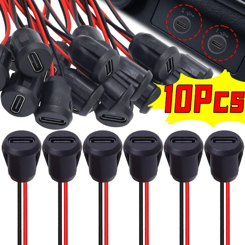 

USB Type-C 2-контактный разъем Водонепроницаемое женское зарядное устройство Порт быстрой зарядки Универсальный разъем USB-C Автоматические аккумуляторные кабели Подключение аксессуаров