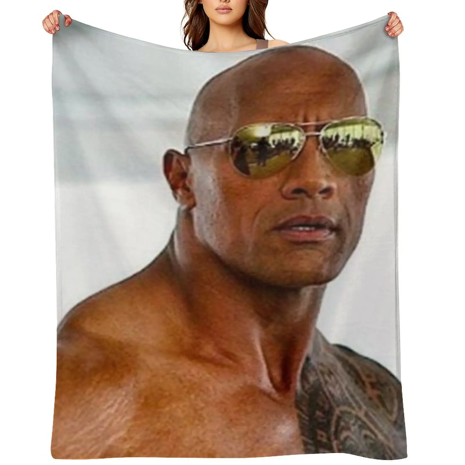 

dwayne johnson Throw Blanket Personalized Gift Plush Heavy Hair Blankets