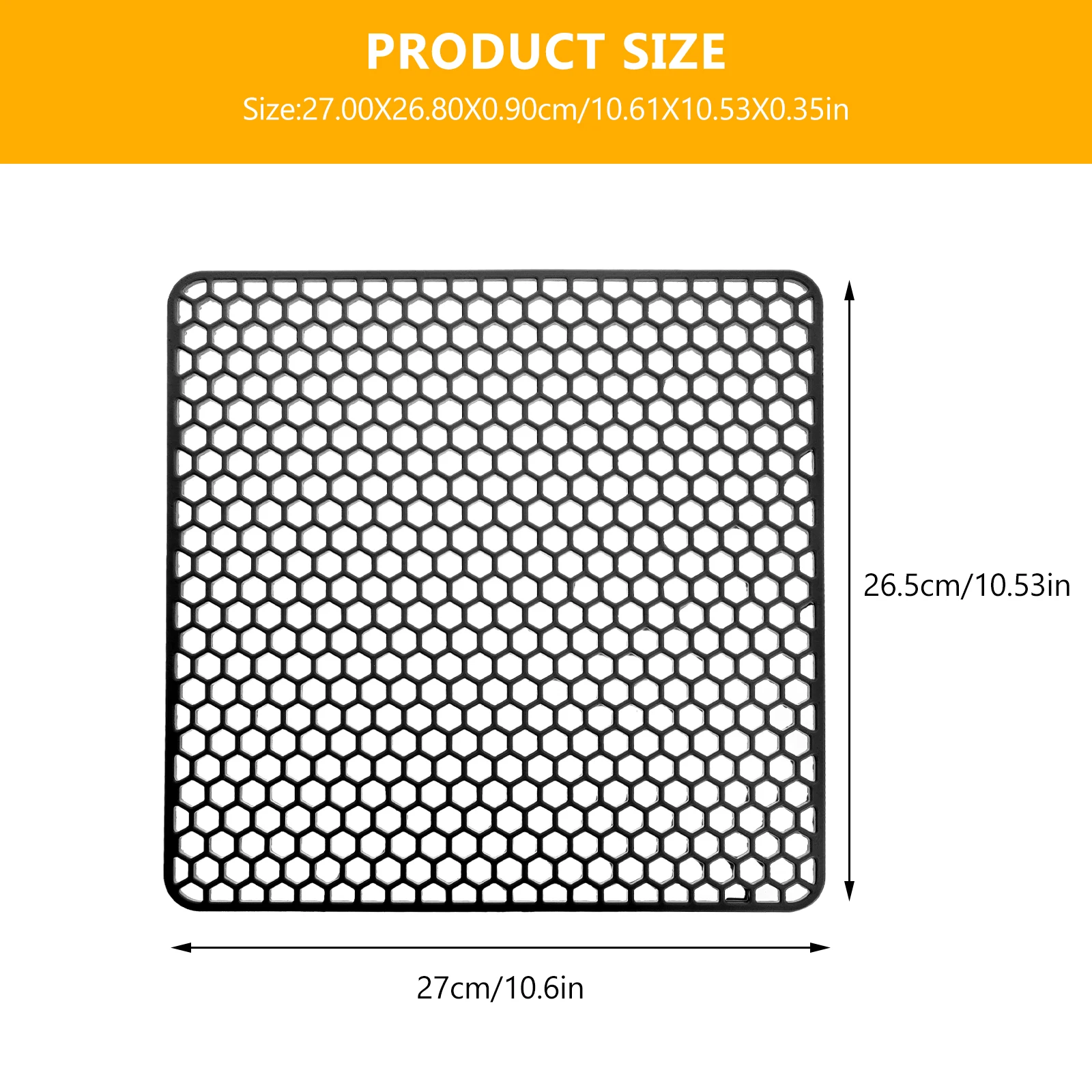 

Silicone Dish Drying Mat Kitchen Counter Pad Heat Resistant Hollow Drain Water Easy Keeps Food Residues Without Mats