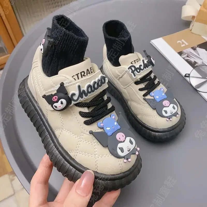 Spring Autumn Kuromi Anime Kawaii Sanrio Soft Y2k Board Shoes Cute Cartoon Fashion Running Sneakers Lovely Gifts for Kids