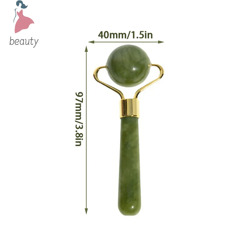 Natural Jade Ball Face Roller Gua Sha Scraper Massager Facial Eye Beauty Massager Roller Face Lifting Wrinkle Remover Skin Care