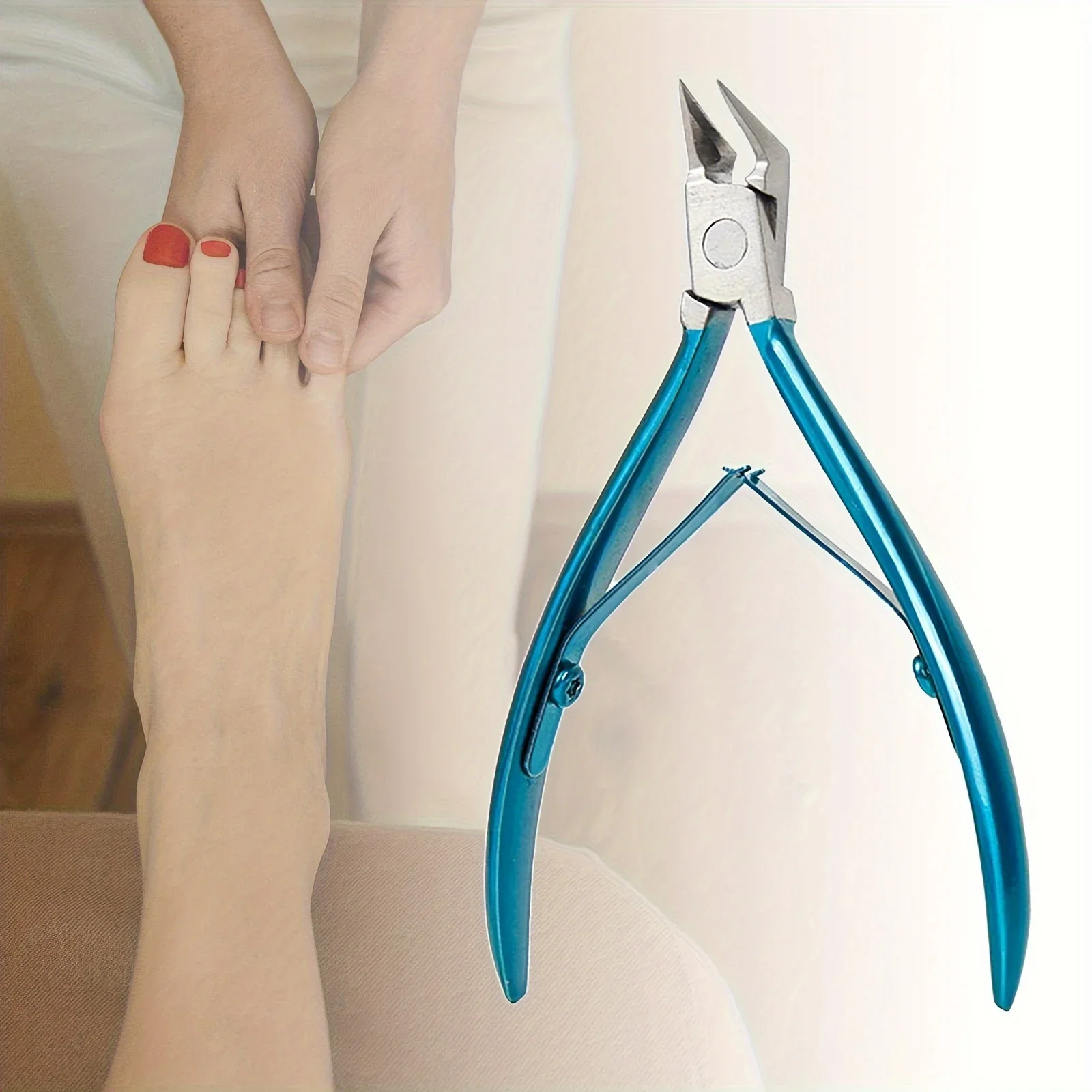 Green Stainless Steel Dead Skin Scissors Bevel Nail Spring Manicure Nail Barb Dead Skin Pliers Pointed Nail Cutting