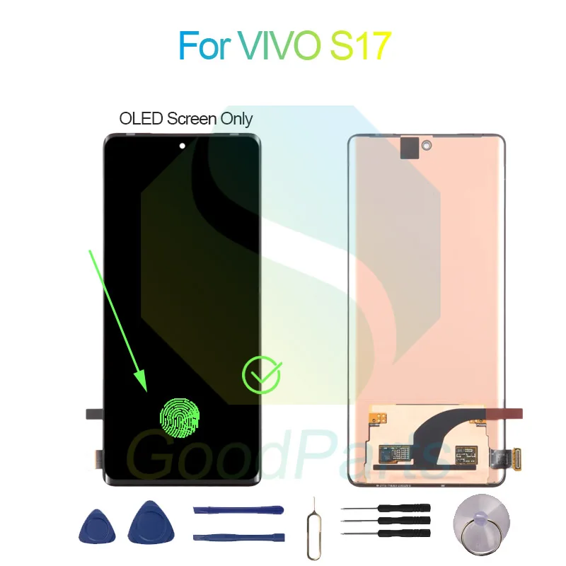 For VIVO S17 Screen Display Replacement 2800*1260 For VIVO S17 LCD Touch Digitizer