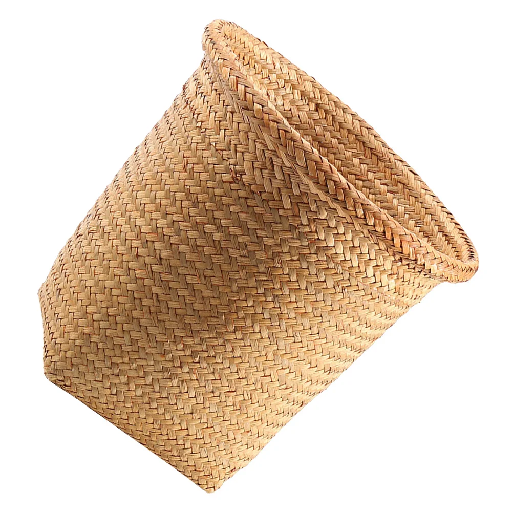 

Small Straw Storage Basket for Home Decor Woven Baskets ganizer Desk Snacks Multi use Rustic Style Decorative