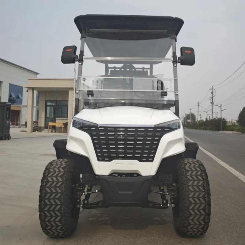 

Hot Selling Fast Speed 72V Lithium Battery 2+2 4 Seater Electric Golf Cart With One-Piece Golf Cart Frame Durable Scooter Golf