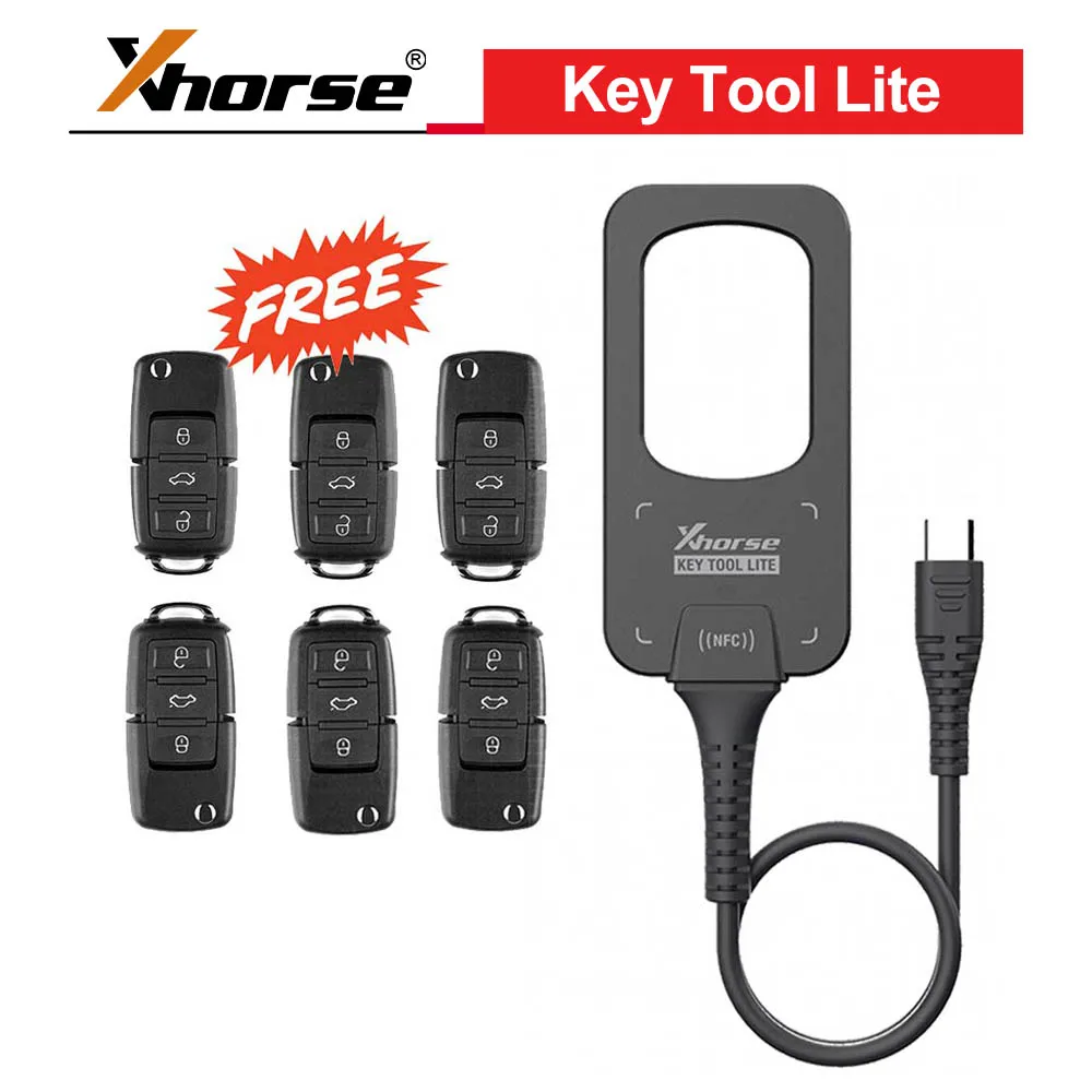 

Xhorse VVDI Bee Key Tool Lite with 6 XKB501EN Wire Remotes Connect to Phone