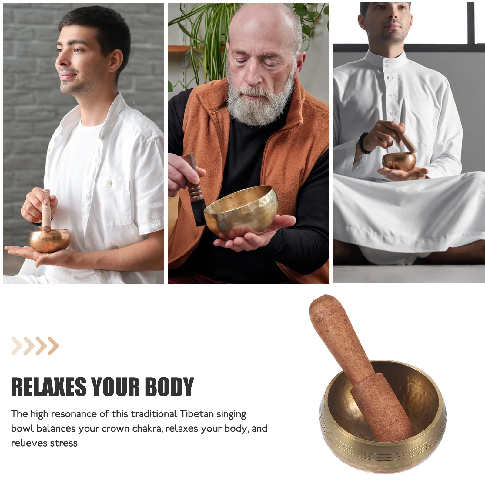 8.5x8.5x4.5 سنتيمتر البوذية الاسترخاء جرس الموسيقى نيبال الحرفية التبتية التأمل دليل التنصت السلطانية لليوجا السلام #3