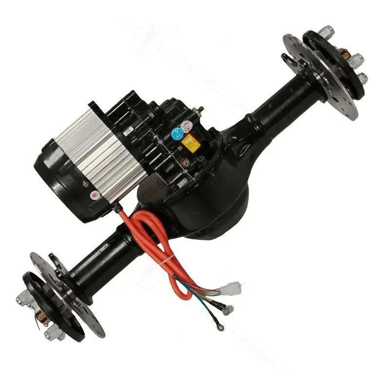 Heavy Load Disc Brake Rear Axle Assembly For Electric Tricycle, Shift Gear High Power With 206 Bearing For Cargo Transport