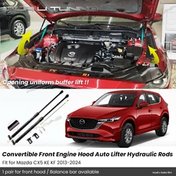 For Mazda CX5 KE KF 2013-2024 Conversion Front Engine Hood Lift Hydraulic Rods Support Lever Function Upgrade Auto Accessories