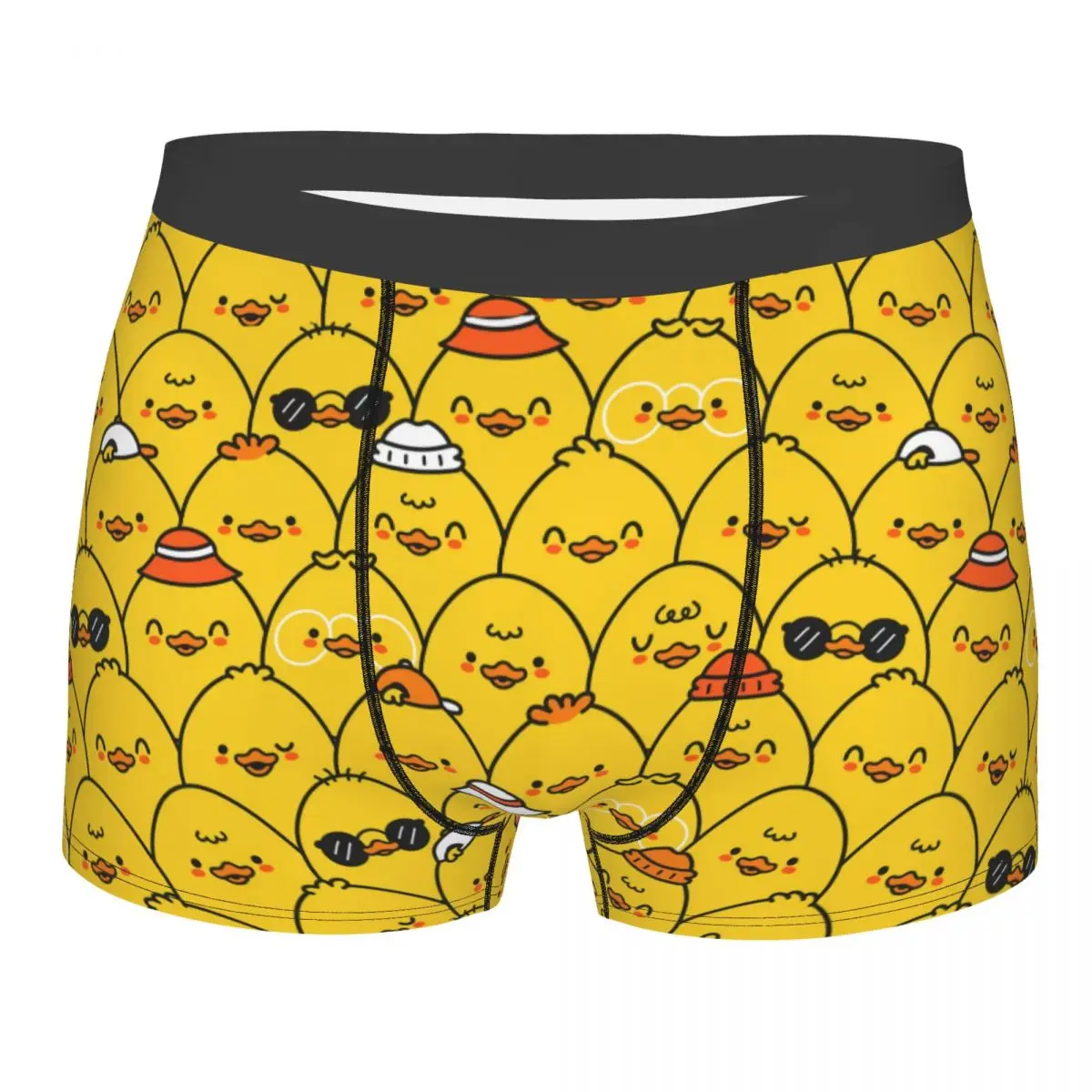 Custom Cute Funny Ducks Pattern Underwear Men Stretch Boxer Briefs Shorts Panties Soft Underpants For Homme