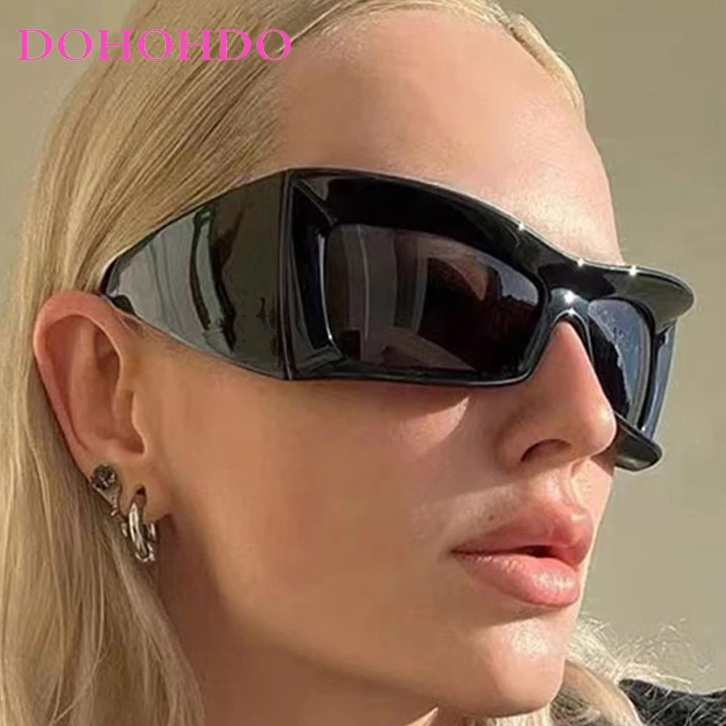 

Y2k Classic Punk Wrap Around Vintage Sunglasses Women Men Luxury Brand Oversized Sun Glasses Fashion Sport Eyewear Goggles UV400