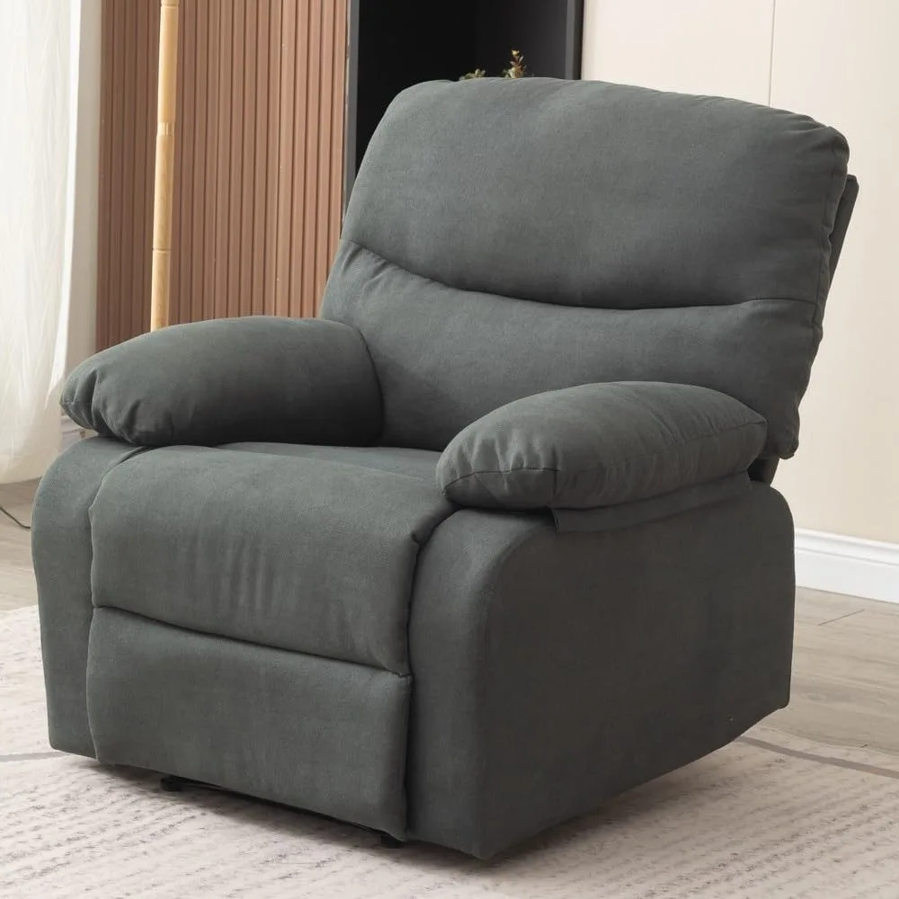 Upholstered Recliner Chair, Single Reclining Sofa, Chair Home Theater Seating Living Room Lounge Chaise