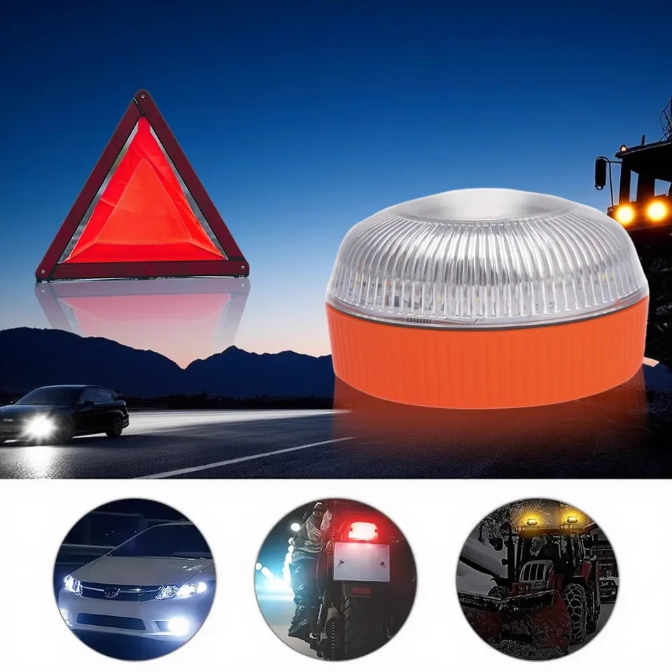 

Led Car Emergency Light Flashlight Magnetic Induction Strobe Road Accident Lamp Beacon Safety Accessory