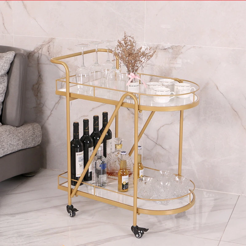 Europeanstyle Tea Car Mobile Commercial Hotel Delivery Car Multifunctional Storage Rack Beauty Salon Cake Dining Car