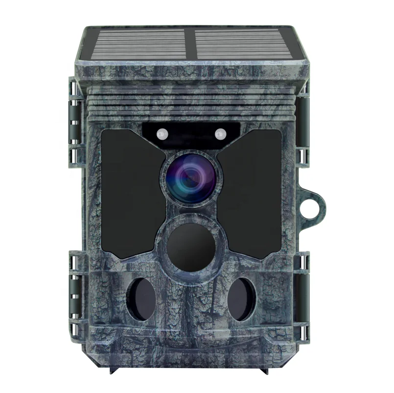 4K 46MP WIFI Night Vision Wild Game Trail Camera, Solar Powered Camera Traps for Hunting and Home Garden Security