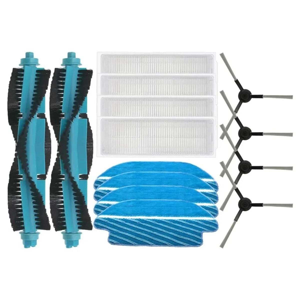 

AUU-For M6 PRO, Robot Vacuum Cleaner, Replacement Spare Parts Accessories, Main Side Brush Hepa Filter Mop Pads