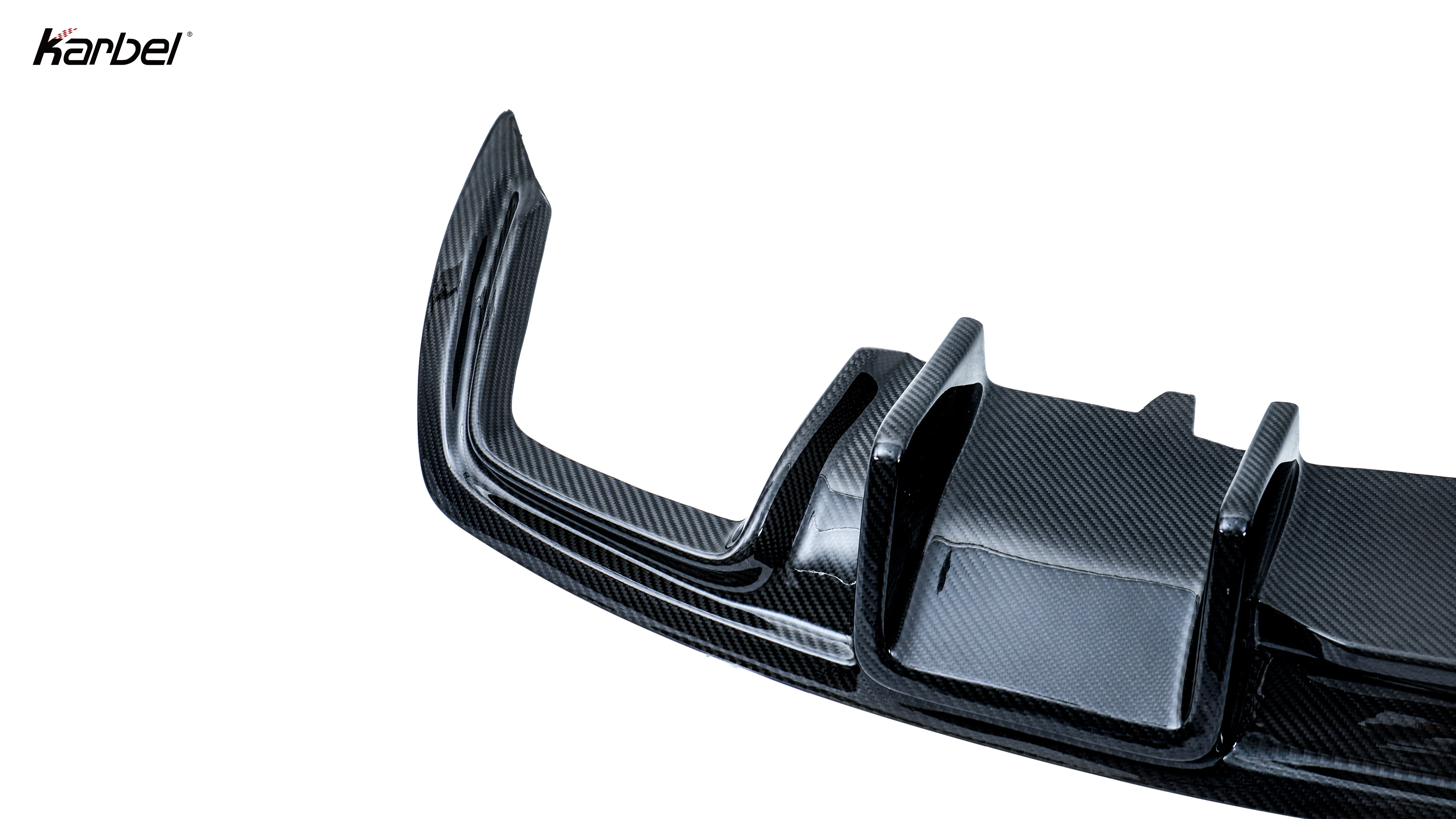 Karbel Diffusers Kb Style Dry Carbon Fiber Look  Rear Bumper Diffuser for Audi A5 B8.5 Standard 2014-2016 view 5