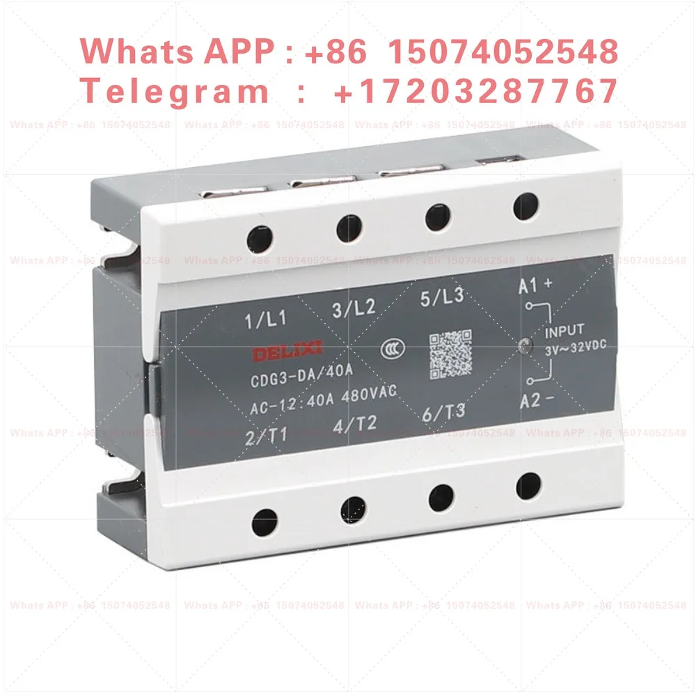 Delixi 40A three-phase solid state relay CDG3-DA/40A DC control AC module