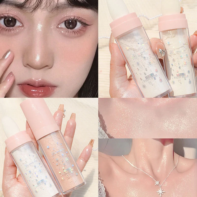 라메일라 3색 글리터 파우더 바디 하이라이터 메이크업 바디 브라이트닝 내추럴 컨투어링 페이스 블러쉬 하이라이트 패팅 파우더