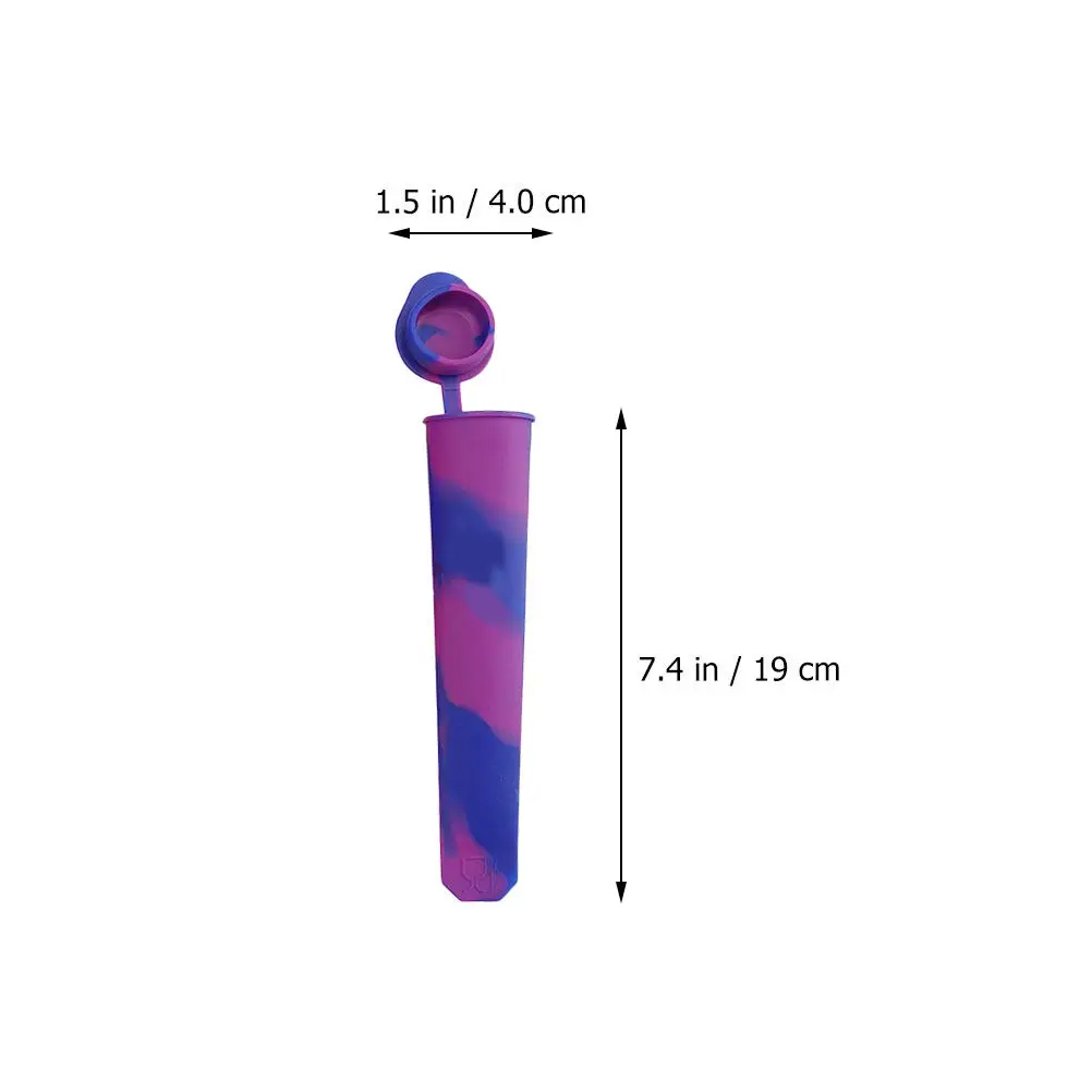 2Pcs Silicone Ice Cream Molds DIY Ice Pops Maker Reusable Bpa Free Non Stick Mold for Juice Yogurt Fruit Puree Freezing