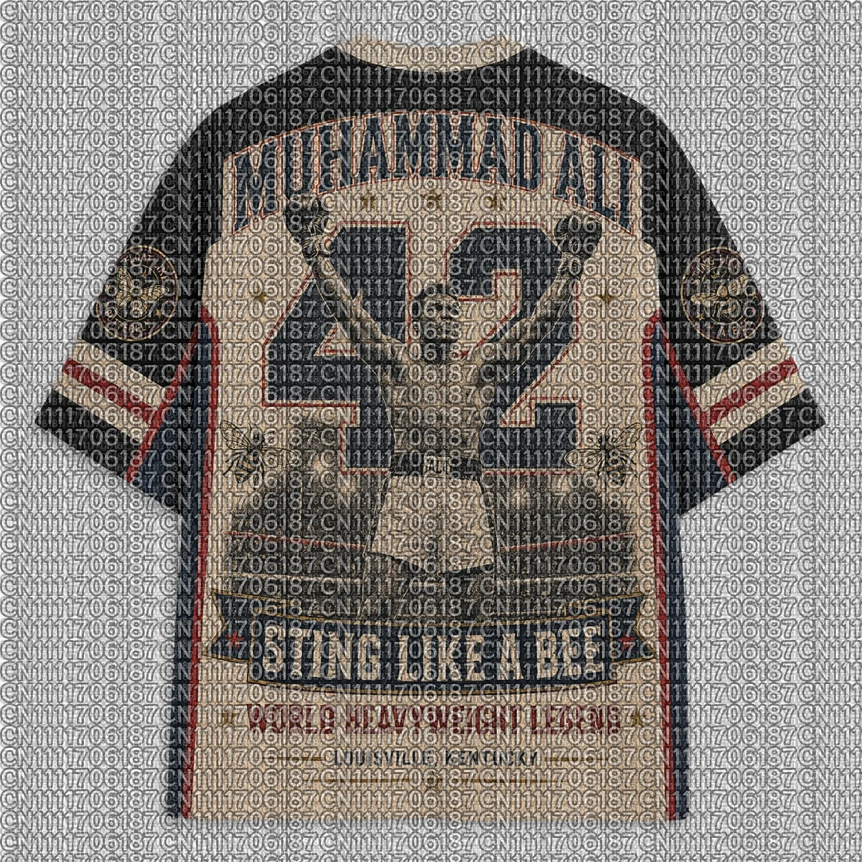 26-27 Years Popular Sports Fashion Short-Sleeved V-Neck Street Fashion Retro Boxing Movie Fans Hiking T-Shirt Gift