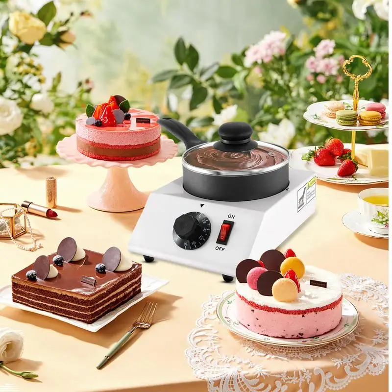 Melting Chocolate Pot Electric Commercial 110V Chocolate Melt Pot Long Handle Single Pot Chocolate Tempering Machine For