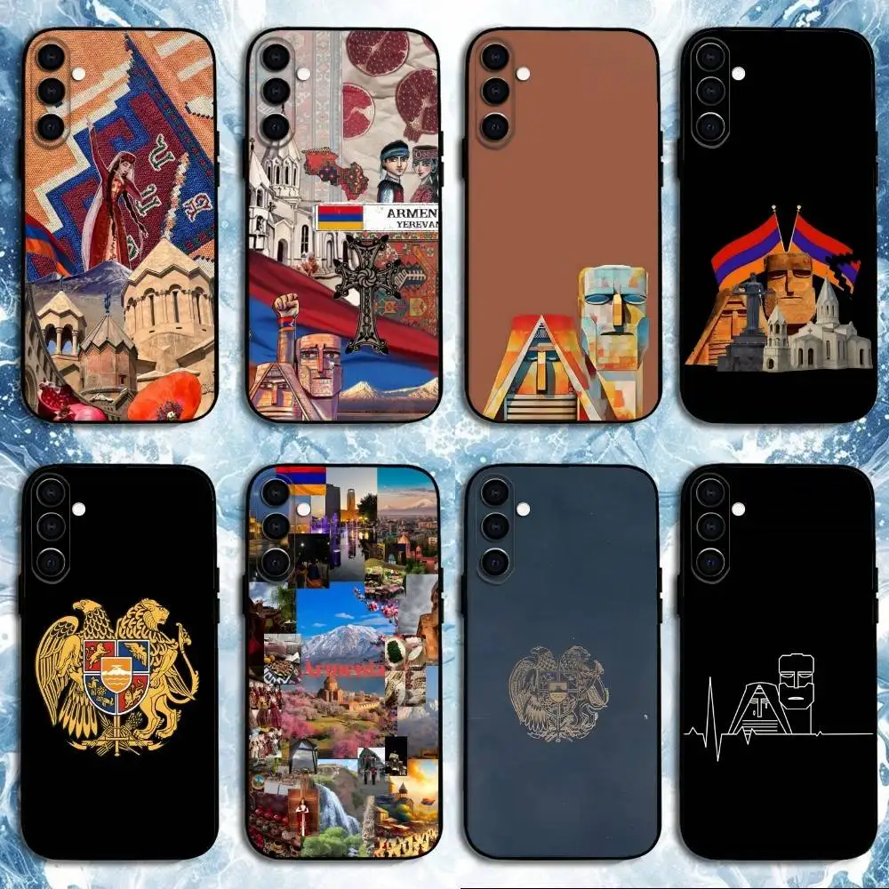 

Armenia Art Passport Phone Case For Samsung Galaxy A73,A72,A71,A70,A53,A52,A51,Others Soft Black Shell