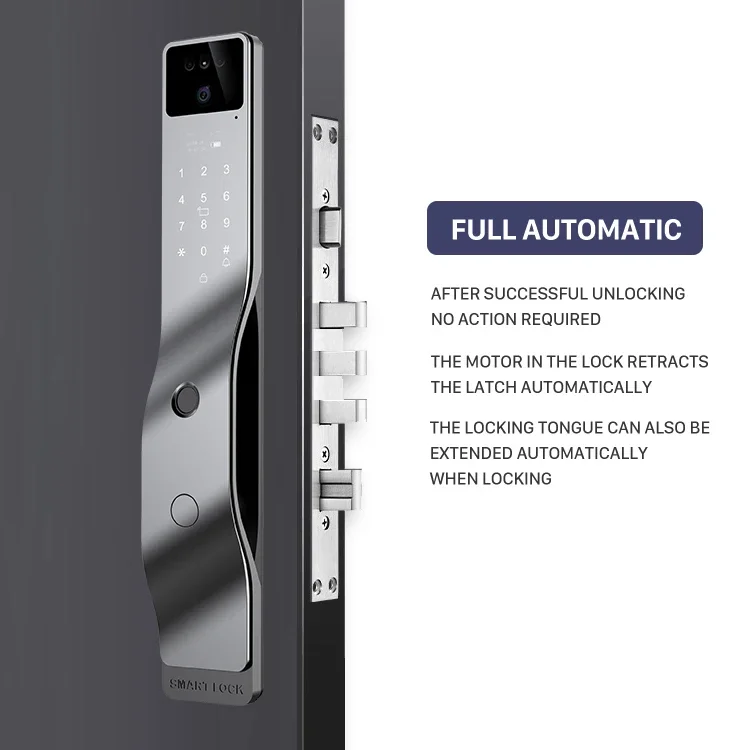 3d Gezichtsherkenning Smart Lock Met Tuya Wifi Vingerafdruk Video Intercom Biometrische Vingerafdruk Wachtwoord Digitaal Slim Slot