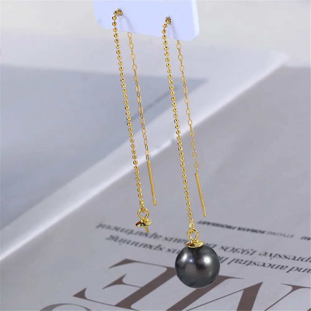 S925 Sterling Silver Pearl Earring Settings DIY Jewelry Making Supplies Blank Earring Posts for Handcrafted Accessories No Pearl