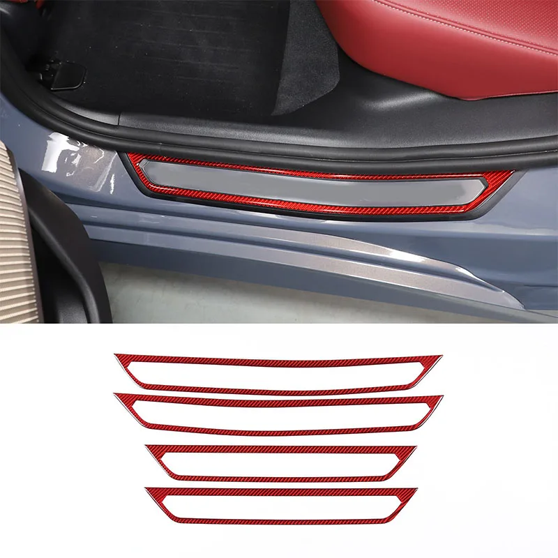 

For 2024+ BMW 5 Series G60 Real carbon fiber exterior door sill stickers Car door sill decorative stickers Auto accessories