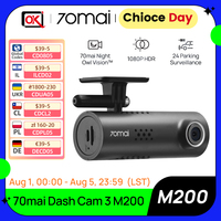 New 70mai Dash Cam 3 M200 Car DVR with English Voice Control Night Vision 24H Parking Mode