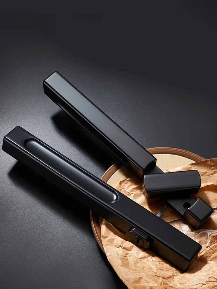 Imagem -05 - Fechadura de Porta Deslizante Ultra Bonita Maçaneta Muda Fechadura Invisível Unilateral Interior Quarto Novo 2023