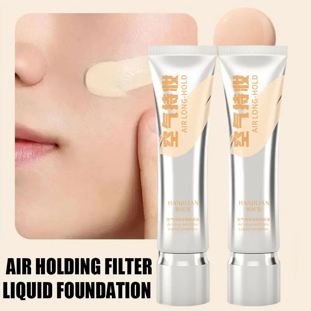 Waterproof Liquid Foundation Cream Full Coverage Oil-control Cosmetics Face Concealer Lightweight Long-lasting Base V6L3