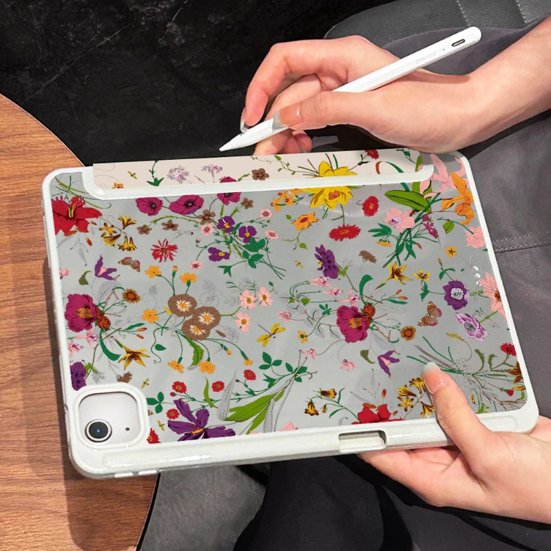 Smart Cover Case for IPad Air 6 Case IPad 10th Gen Air 5th 4th 10.9 Pro 11 2nd 3rd 4th IPad 10.2 Case 7/8/9th Generation Floral