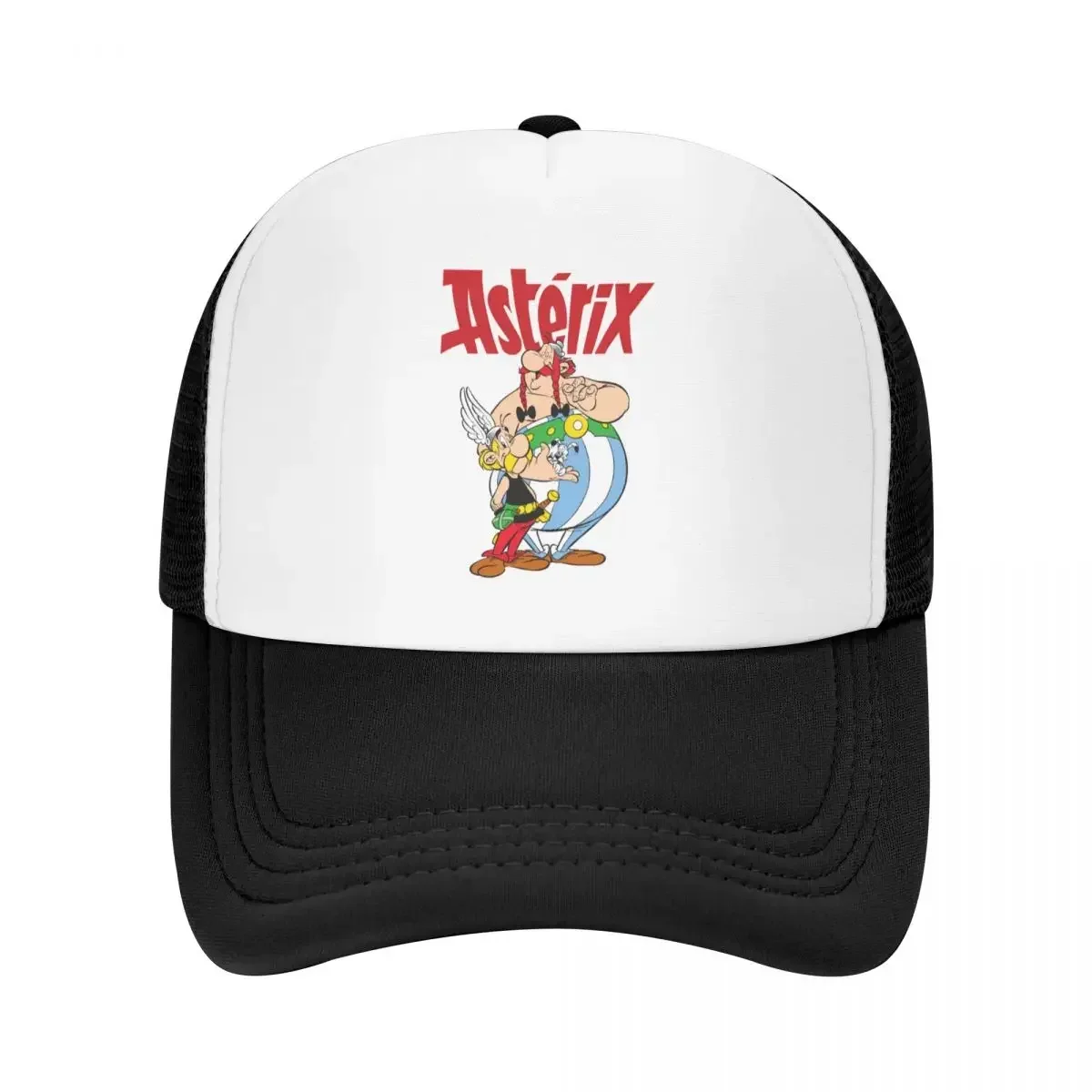 Fashion Unisex Asterix And Obelix With Idefix Trucker Hat Adult Manga Adjustable Baseball Cap for Men Women Hip Hop