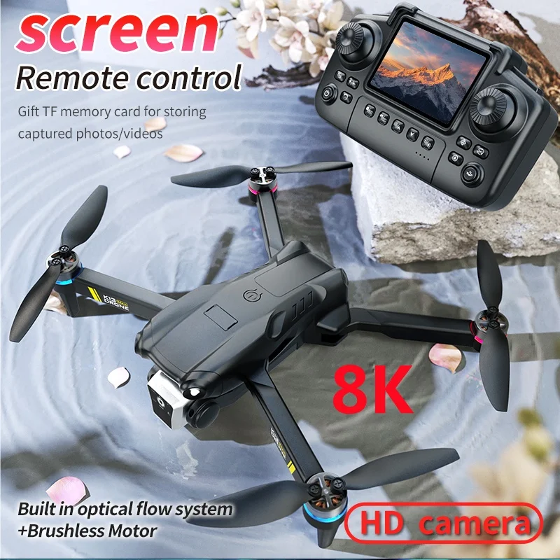 

Обновление экрана Дрон 8K HD Камеры WIFI FPV Удержание высоты Жест Фотография Складной квадрокоптер Бесщеточный экран Игрушка Подарки для детей