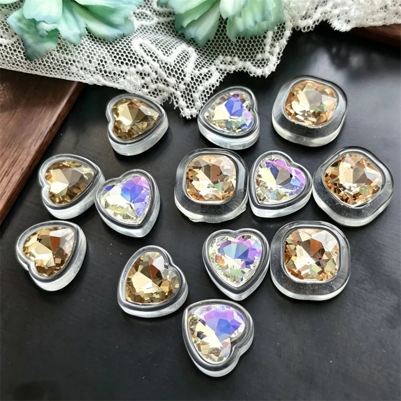 Summer syle 50pcs/lot color print geometry square hearts shape resin cabochon beads diy jewelry garment hair accessory