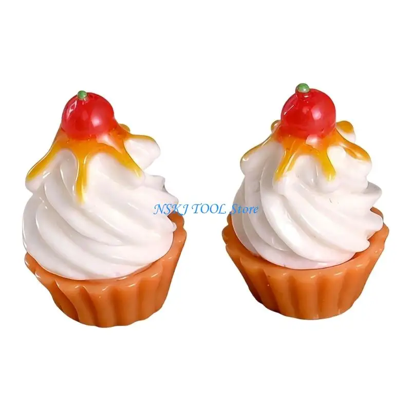 L8RC Dollhouses Kitchen Decoration Accessories Miniature Cake Dessert Toy Pretend Play Fake Cake for Bakery Shop Display