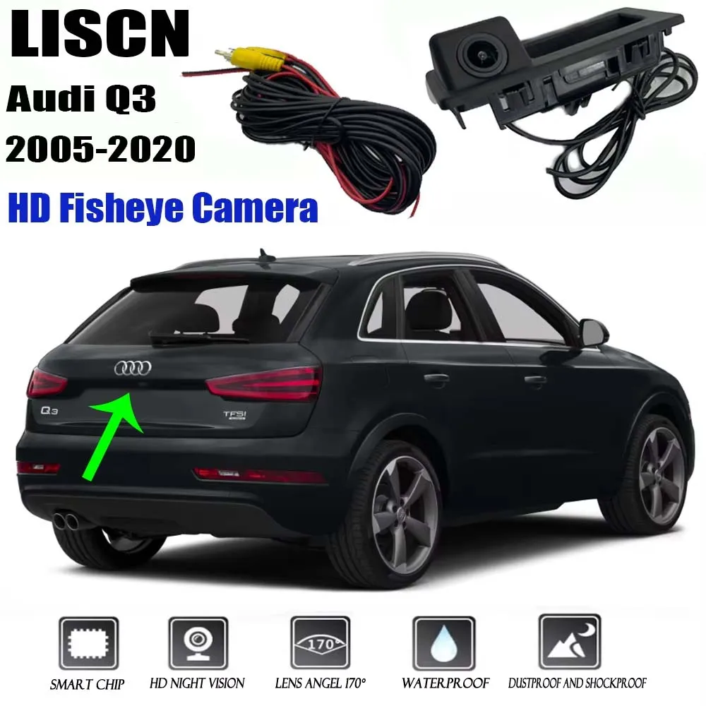 

Камера заднего вида HD для Audi Q3 MQB 2013 2014 2015 2016 2017 2018 2019 /night Visioin, камера заднего вида с ручкой автомобиля
