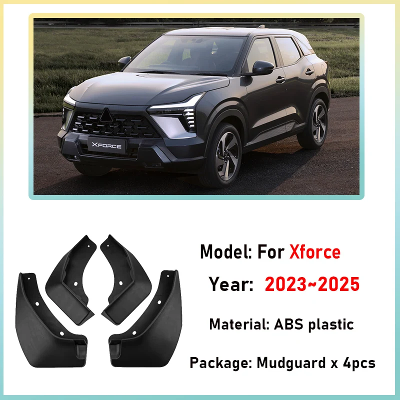 Car Rear Front Mudguards For Mitsubishi Xforce GR1W 2023 2024 2025 Mud Flap Anti-splash Mudflaps Wheel Fender Tool Accessories