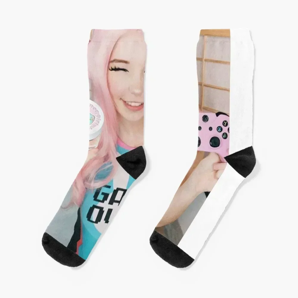 

Belle Delphine Gamer Girl Socks funny gift Stockings man New year's Mens Socks Women's