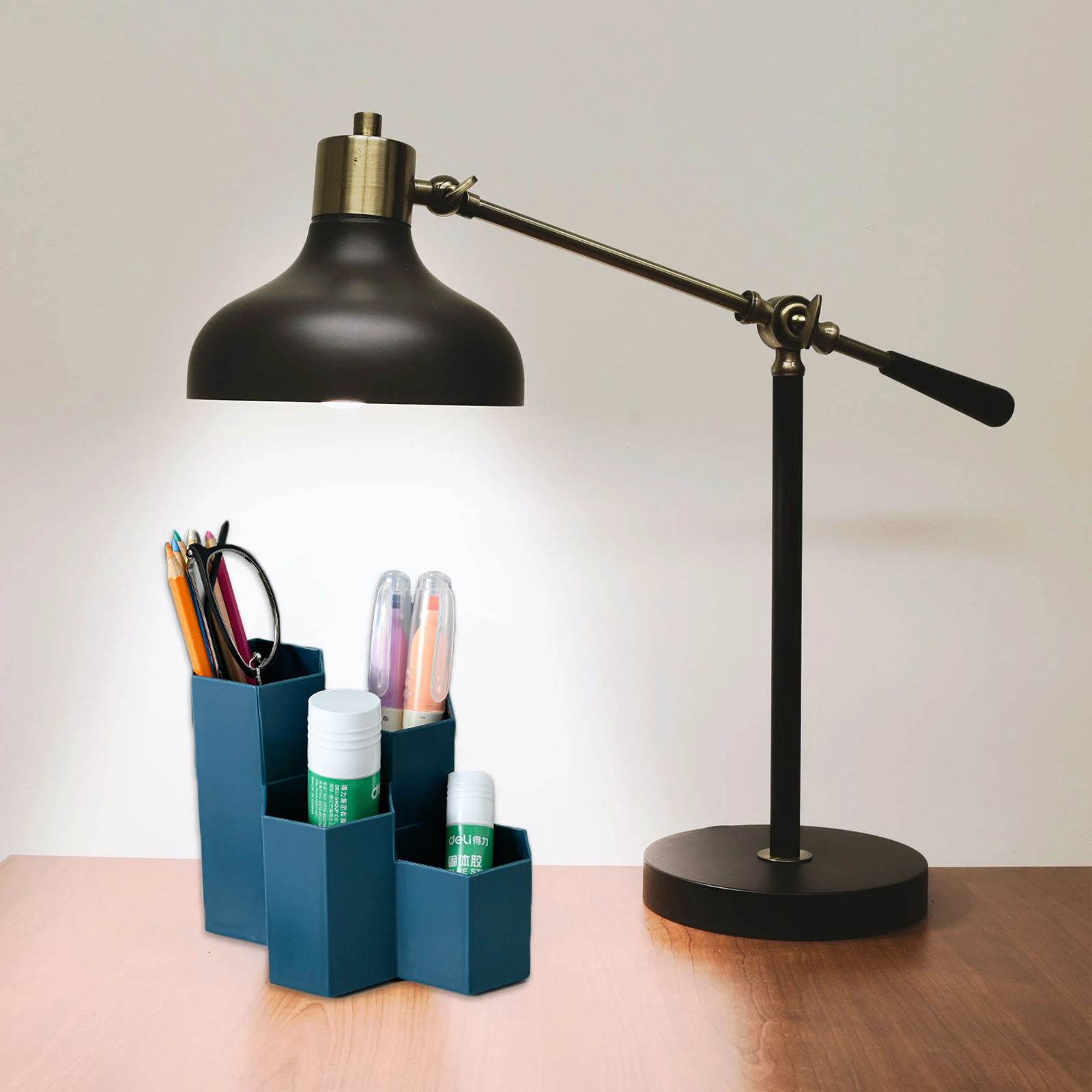 

Hexagonal Pen Holder Makeup Organizer for Vanity Desk Caddy Cute Container Organiser Pencil Cup Desktop