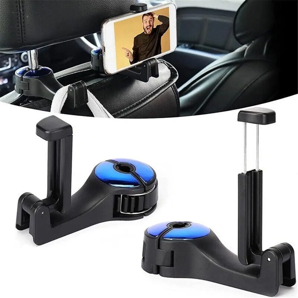 

Universal Car Bracket Hook Multi-Function Hanging Storage Mobile Phone Holder Rear Seat Hanger Hook for Bag Purse Cloth Grocery