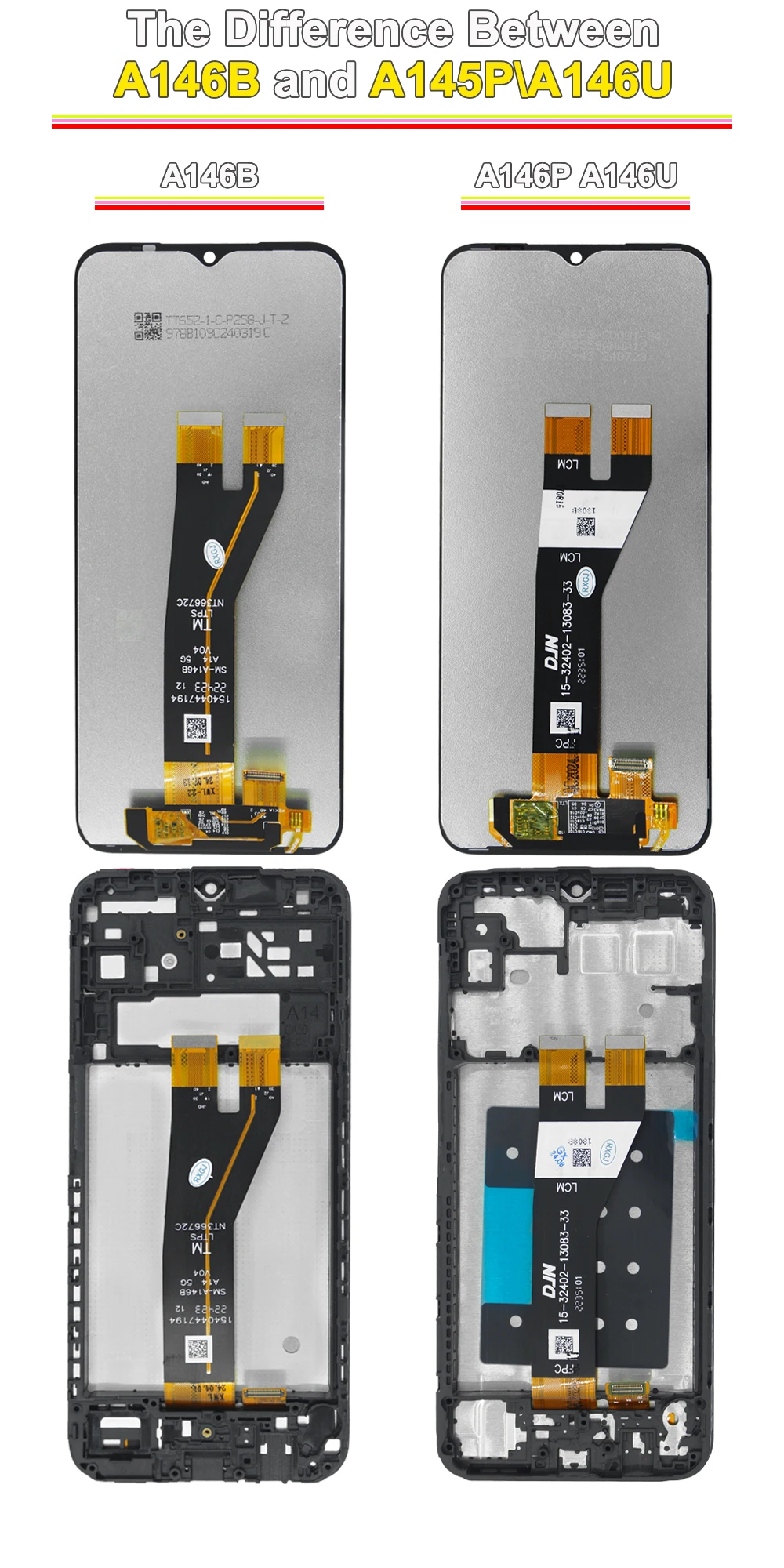 6.6" Tested LCD for Samsung Galaxy A14 5G Display Touch Screen Digitizer Full Assembly Replacement Part for A146B A146P A146U