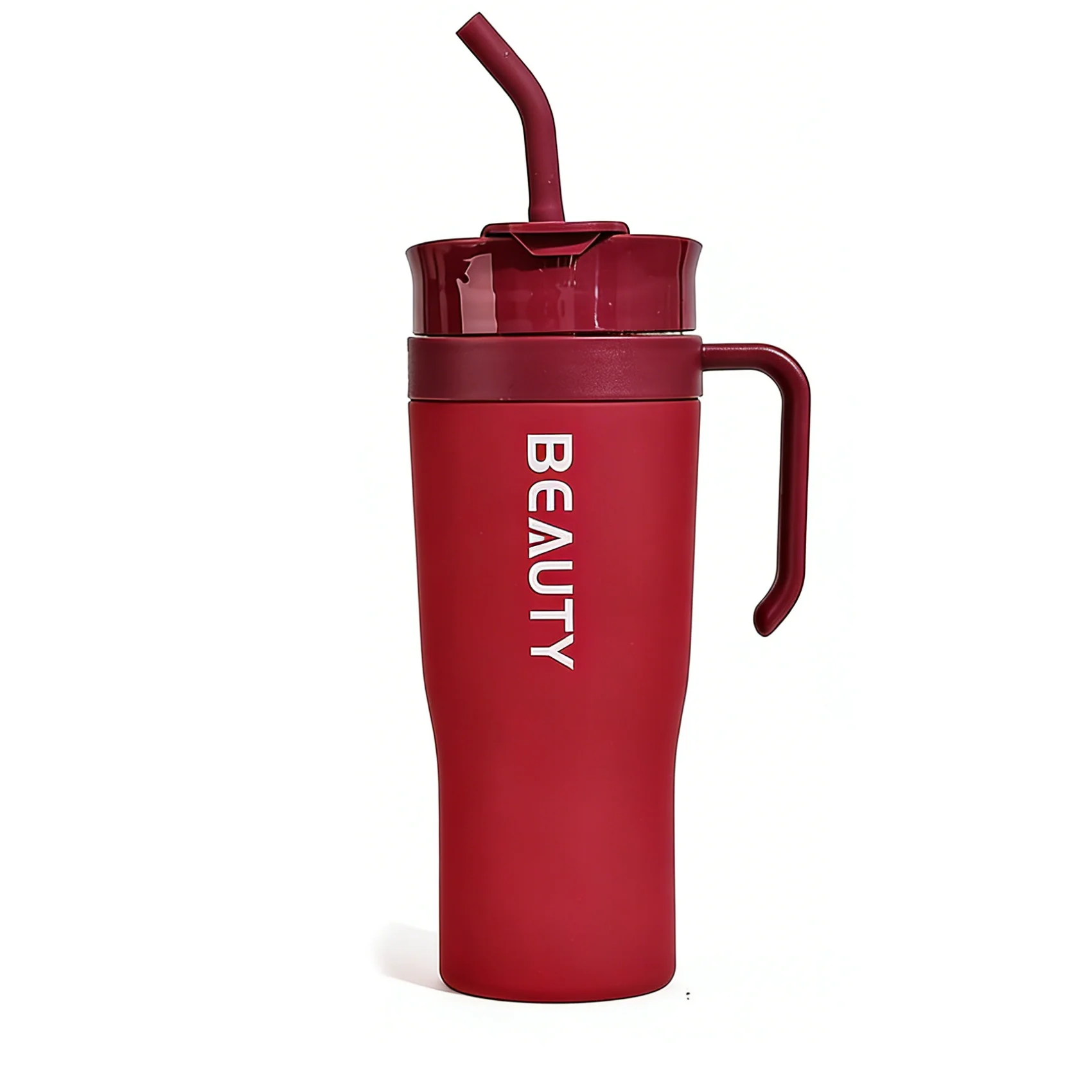 Vaso con Pajita 2 en 1 Resistente a Altas Temperaturas, Botella de Agua Deportiva de Gran Capacidad, Vaso de Plástico Portátil