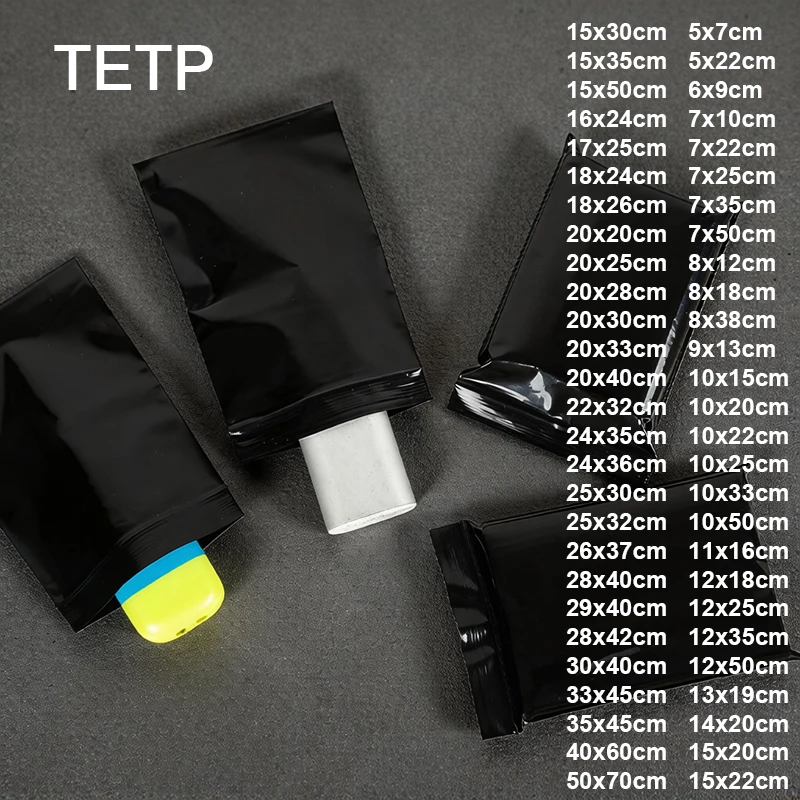 Reusable Zip Bag - TETP Zwart Opaak Verzegelde Ziplock Plastic