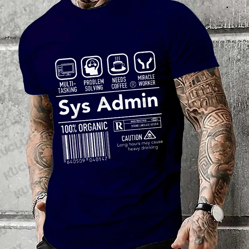 Men Tshirt Computer System Administrator Core CPU Pc Coder Geek Computer Science Clothing Unisex T Shirt Women T-Shirt Tees Tops